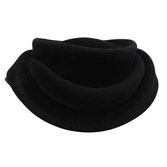 \hanson Body Women’s Faux Fur Black Fluffy Headdress Pill Hat Made in France - Picture 4 of 14